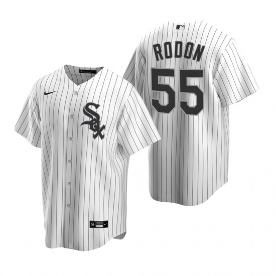 Men's Nike Chicago White Sox 55 Carlos Rodon White Home Stitched Baseball Jersey