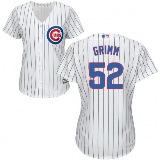 Women's Majestic Chicago Cubs 52 Justin Grimm Authentic White Home Cool Base MLB Jersey